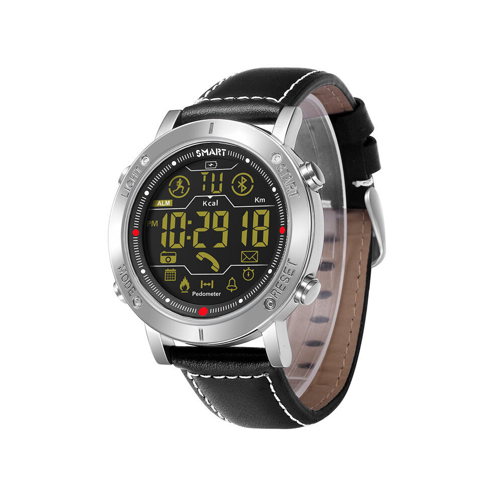 (Silver) Waterproof Noctilucent Smart Watch Passometer Message Reminder Sport Digital Fitness Tracker Wristband Silver 9495687799452