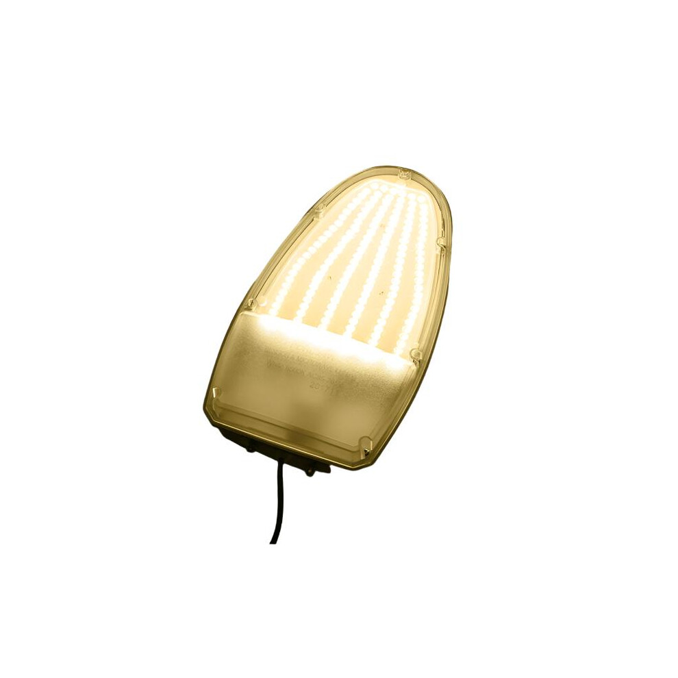(Warm White) 24W Light Control Motion Sensor 144 LED Road Street Lights Flood Lamp for Outdoor Yard AC85-265V