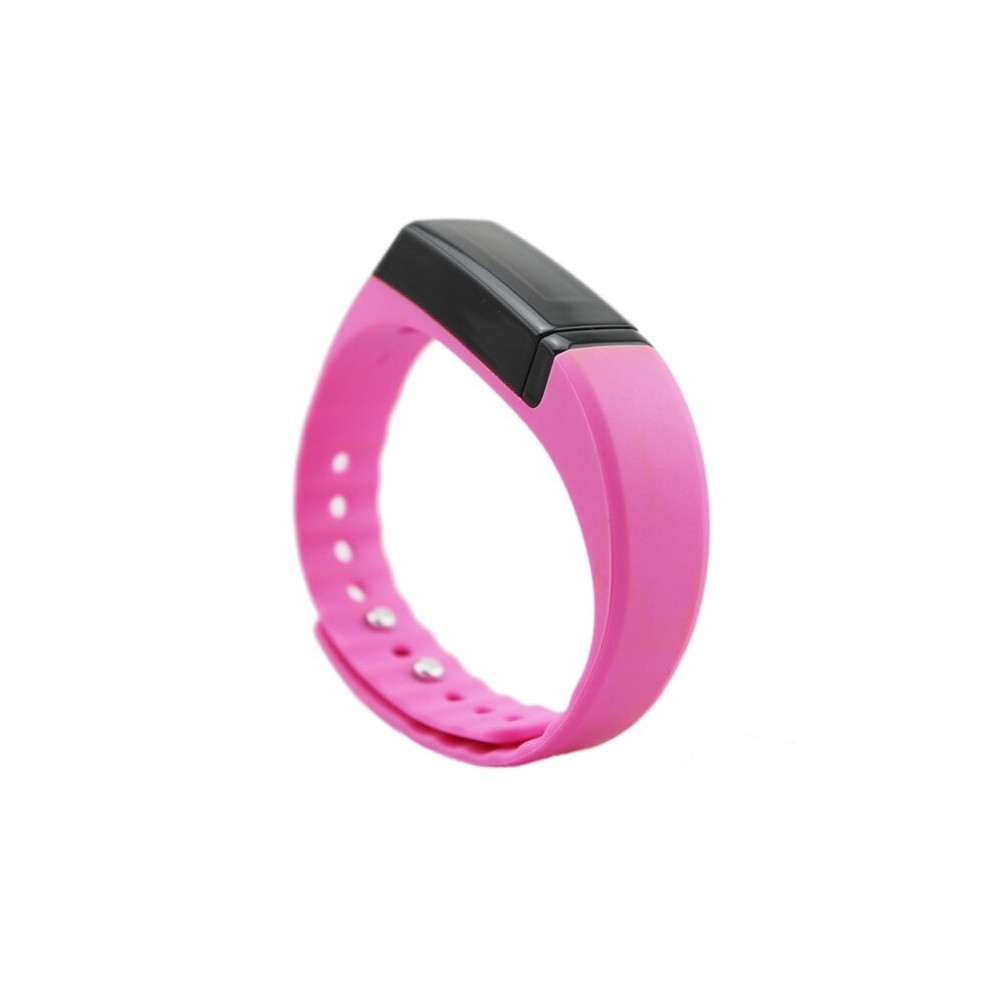 (Pink) Bluetooth Touch Screen Smart Wristband Bracelet Waterproof Ip65 Watch For Android And Ios Pink 9495687800165