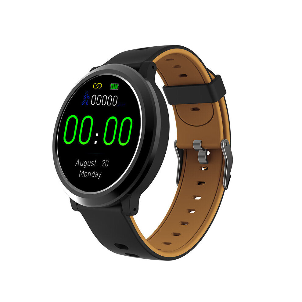 (Orange) Metal Bezel Replacement Strap 3D Ui Hr Blood Pressure Sms Reminder Stopwatch Smart Watch Orange 9495687795102