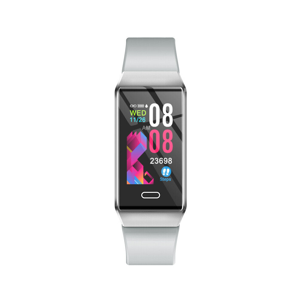 (Grey) Women Physiological Reminder Heart Rate Blood Pressure Monitor 1.14Inch Ips Display Ip67 Smart Watch Grey 9495687794631