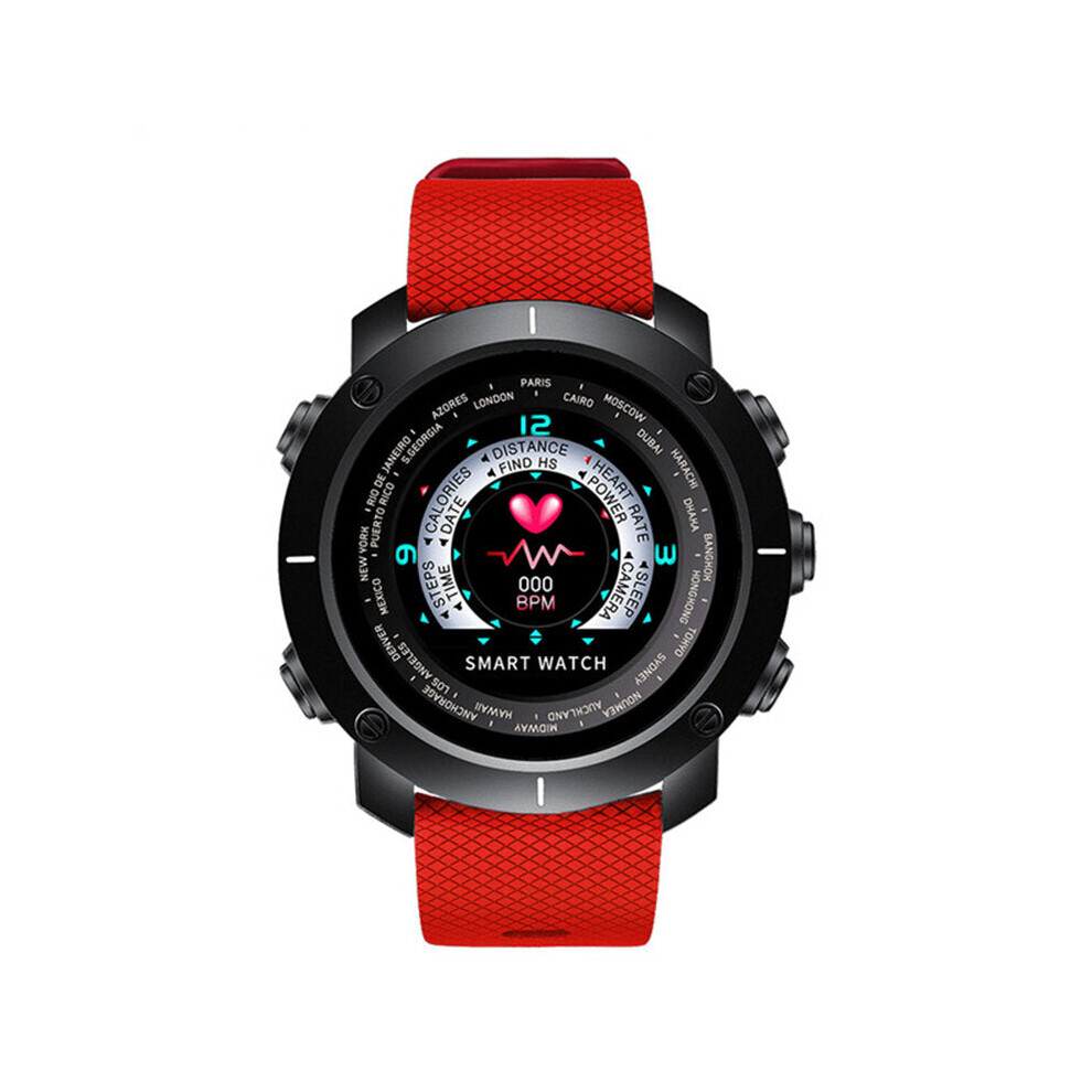 (&Black) Dynamic Ui Heart Rate Monitor Message Reminder Remote Camera Smart Watch Red/Black 9495687794129