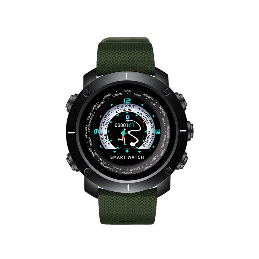 (&Black) Dynamic Ui Heart Rate Monitor Message Reminder Remote Camera Smart Watch Green/Black 9495687794136