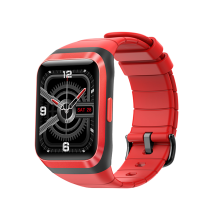(Red) Full Touch Screen GPS+GLONASS+Beidou Positioning Heart Rate Blood Oxygen Monitor IP68 Waterproof BT5.0 Outdoor Smart Watch