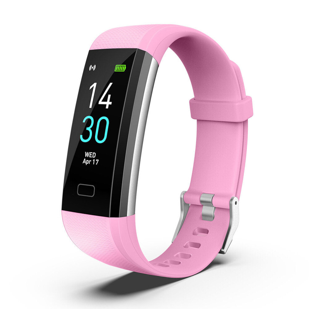 (Pink) 24H Heart Rate Monitor Multi-Sport Modes Ip68 Waterproof Fitness Tracker Smart Watch Pink 9495687793788