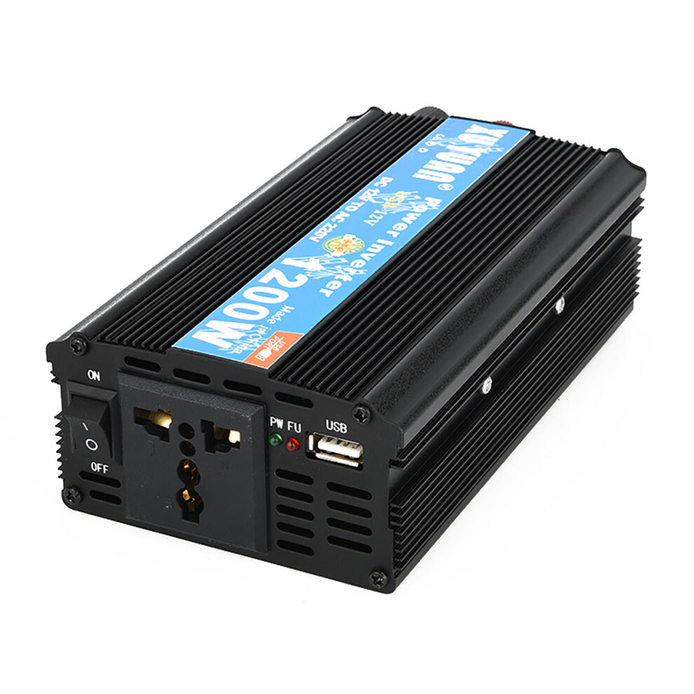 (12V-110V) 1200W Peak Intelligent Power Converter Power Supply Inverter Dc 12V/24V To Ac 220V/110V Power Inverter Modified Sine Wave 4250937719179