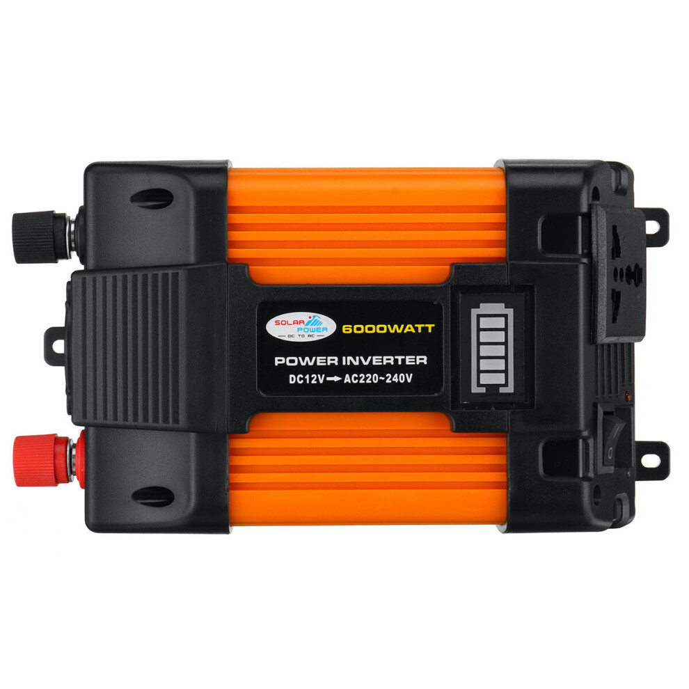 (12V-110V) 6000Peak 500W Car Power Inverter Dc 12V To Ac 110V/220V Dual Usb Port Voltage Converter Yellow/Black 4250937719728