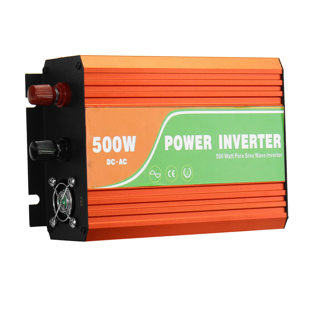 (12V-220V) 500W 60Hz DC 12V to AC 110V/220V Power Inverter Pure Sine Wave Converter