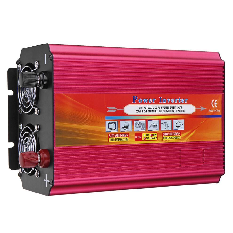 (24V-110V) LCD Power Inverter DC 12V/24V to AC 110V/220V 6000W Peak Modified Sine Wave Converter