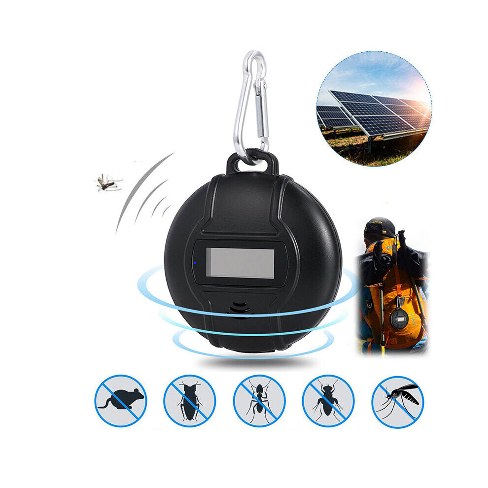 Solar Ultrasonic Anti Mosquito Tools Electronic Bug Insect Mosquito Repeller Portable Compass For Outdoor Climbing Travel