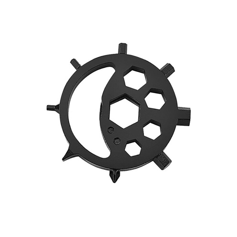 (Black) 15-In-1 Snowflake Hexagonal Wrench Carbon Steel Multifunctional Tool Edc Outdoor Portable Tactical Survival Card Multifunction Screwdriver 6112212497630