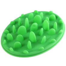 (Green) Dog Cat Slow Eating Feeder Anti Choke Pets Bowl Feed Dish Puppy Silicone Gulp
