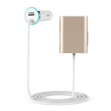Fast Charging Circle Display Built In Smart Chip Intelligent 3 in 1 Car Charger