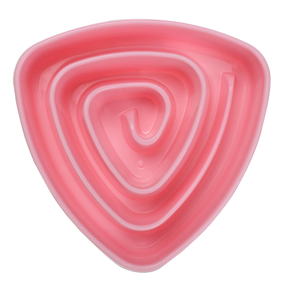(Pink) Pet Slow Eat Feeding Food Bowls Dog Puppy Down Eating Feeder Dish Bowl Prevent Obesity Pet Dogs Supplies Cat Puppy Drinking-image-OPC-PGN6ZPV-NEW