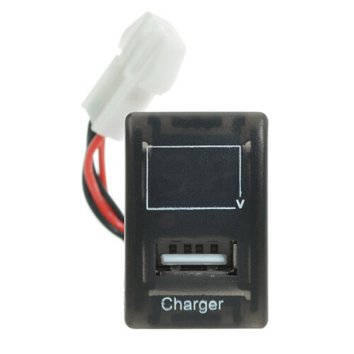 5V 2.1A USB Port Dashboard Volt Meter Phone Charger 2