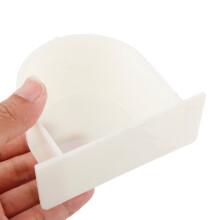 (White) Bird Cage Food Box Trough Feeder Bowl Semi-circular Birds Home Accessories For Pet Supplies