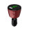 (Red) Car Charger Bluetooth FM Transmitter Built-in Microphone Support TF Card U Disk 9