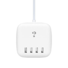 (EU Plug) 110-240V 4 USB Hub Wall Charger Fast Quick Charge Power Adapter US/EU/UK Plug