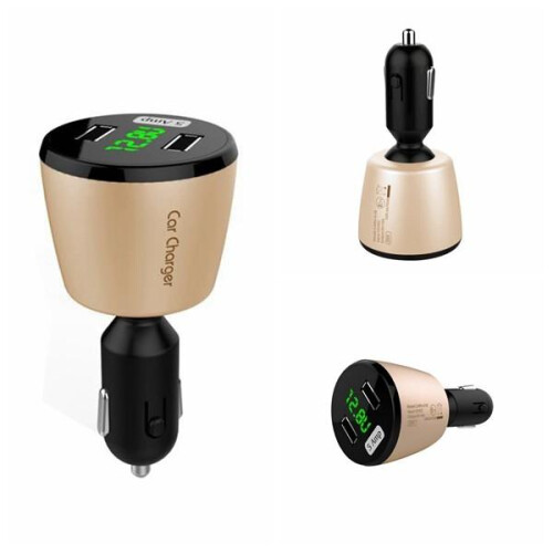 (Silver) Car Charger USB for iPhone iPad Xiaomi HTC Samsung Adapter 5A Current Multi-Color 1