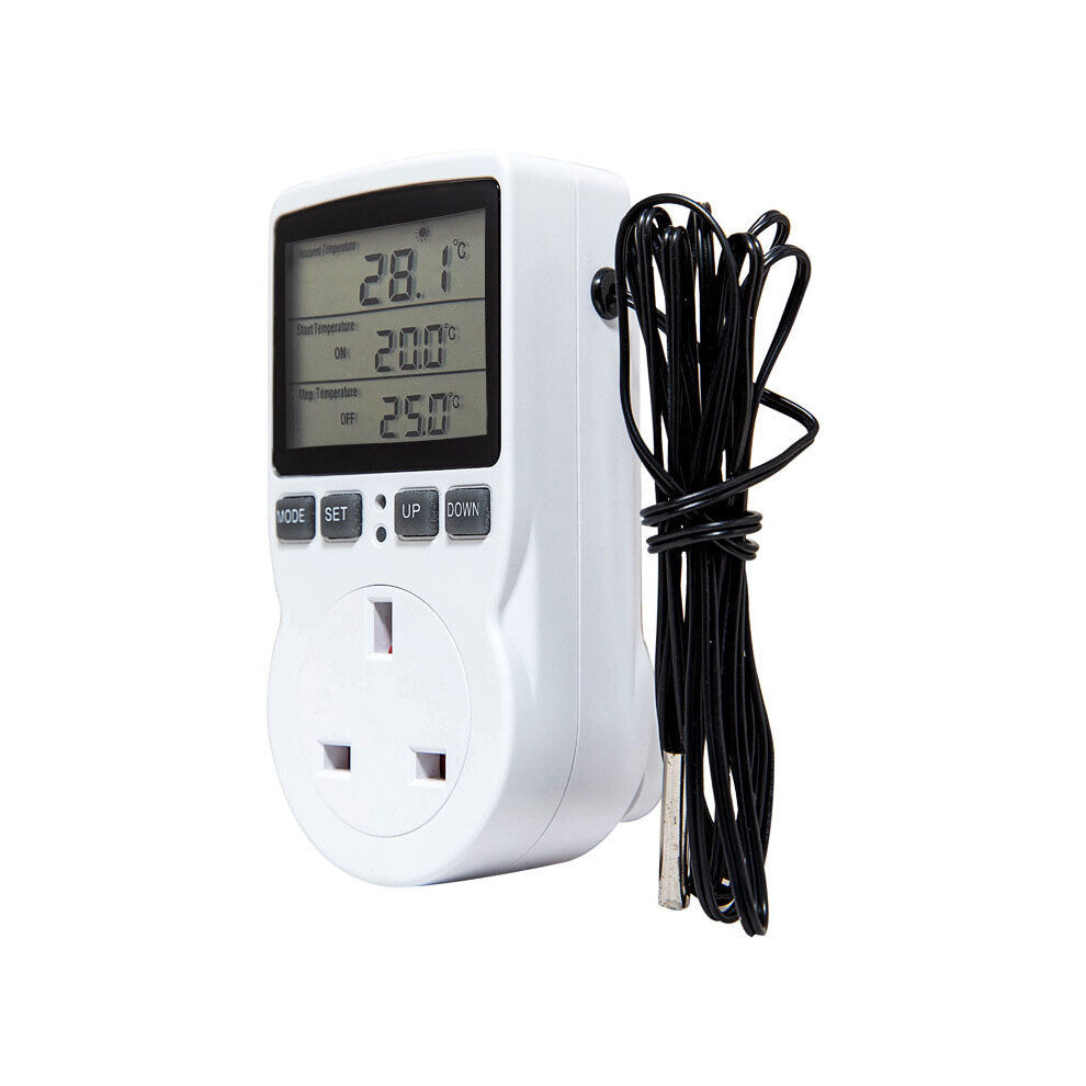 UK Plug Multifunctional Digital Temperature Controller Socket Thermostat Socket with Timer Switch