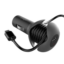 (Black) Type-C 12V Car Charger for Switch Lite Game Console PD Winding Fast Charger