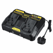 (UK Plug) Dual Charger DCB200 DCB115 Lithium-Ion Battery DCB112 DCB105/015 Power Tool Battery Charger
