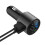 (Silver) Mini LED Display Dual USB Bluetooth Hands-free Smart Quick Wireless 3.6A Car Charger with Microphone 3