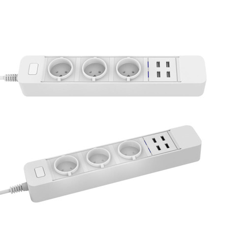 Smart WIFI App Control Power Strip with 3 EU Outlets Plug 4 USB Fast Charging Socket Work Power Outlet 1