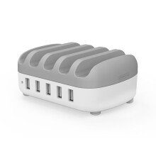 5 Ports USB Charger Desktop Dock Station 2.4A Smart Charging