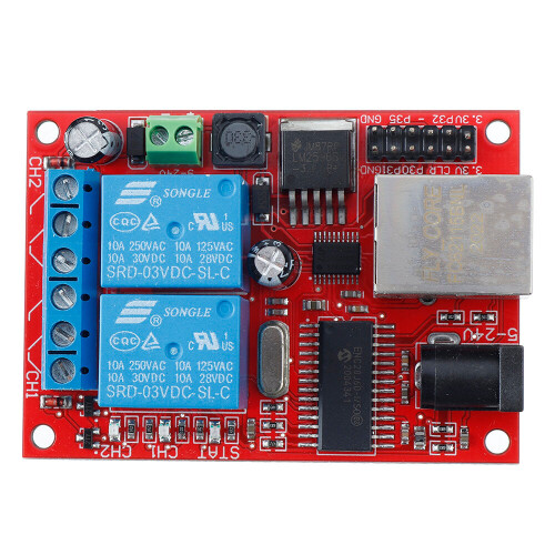 Remote Control 2-way Ethernet Relay Network Switch Delay TCPUDP Module Controller 2