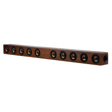 (Brown) Wooden TV SoundBar 40W Bluetooth 5.0 U Disk TF Card Playing Speker 360Stereo Surround Subwoofer with 10 Playing Units
