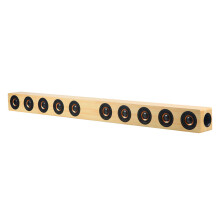 (Yellow) Wooden TV SoundBar 40W Bluetooth 5.0 U Disk TF Card Playing Speker 360Stereo Surround Subwoofer with 10 Playing Units