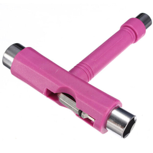 (Pink) Multifunctional Skateboard Scooter T-shape Adjusting Tool