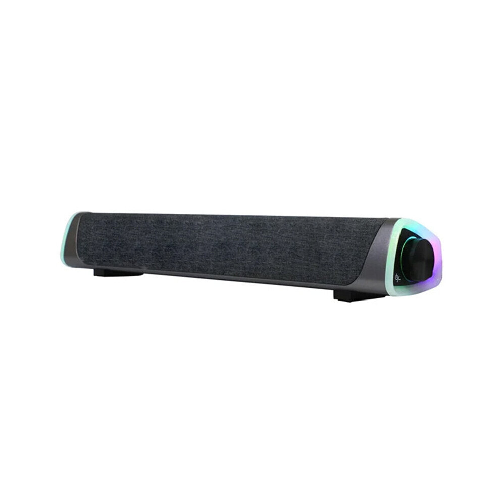 (Black) Soundbar Computer Wired Rgb Lighting Speaker Stereo Surround Subwoofer Soundbar For Macbook Laptop Notebook Pc Player Black 6112212094617