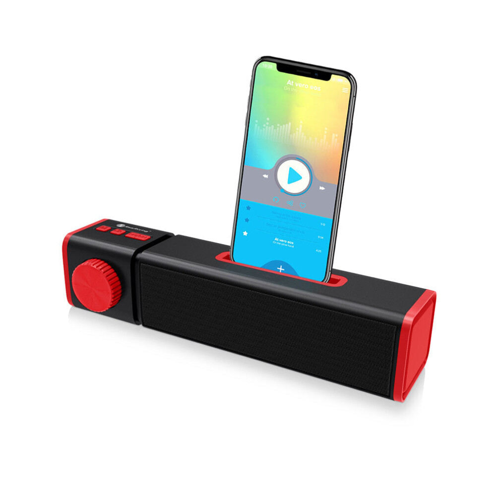 (Red) With Phone Bracket Wireless Bluetooth Speaker Portable Mini Vard Subwoofer Red 6112212094846