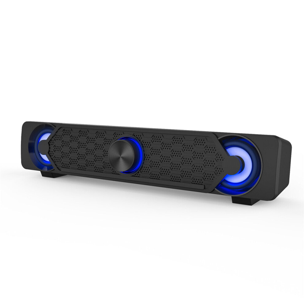 Desktop Soundbar Hi-Fi 3D Surround Sound Bass 50.8Mm Dual Drivers Luminous Usb Aux Wired Speaker 6112212095058
