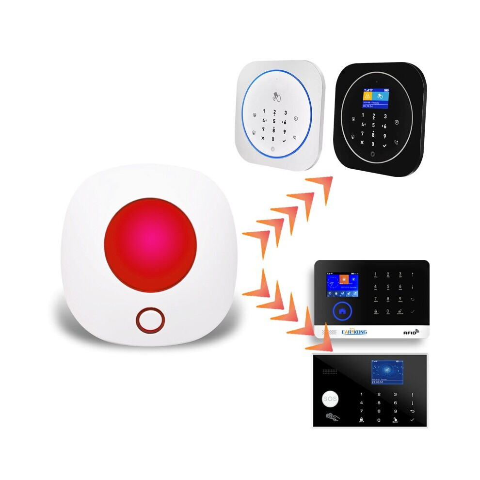 Wireless WiFi Strobe Siren Sound and Light Siren For 433MHz Alarm System Work With Tuya APP Alexa Google Home