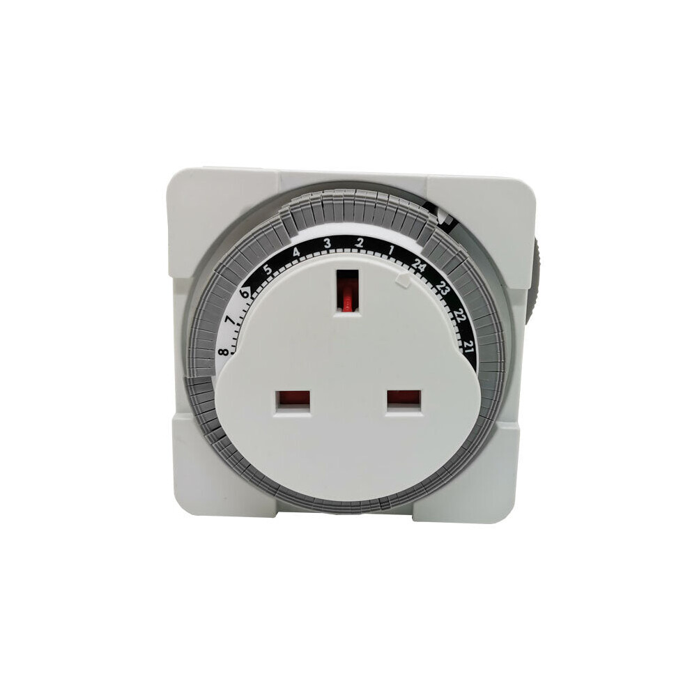 UK Plug Electronic Mechanical Timer Socket Energy Saving 24 Hours Intelligent Home Protector