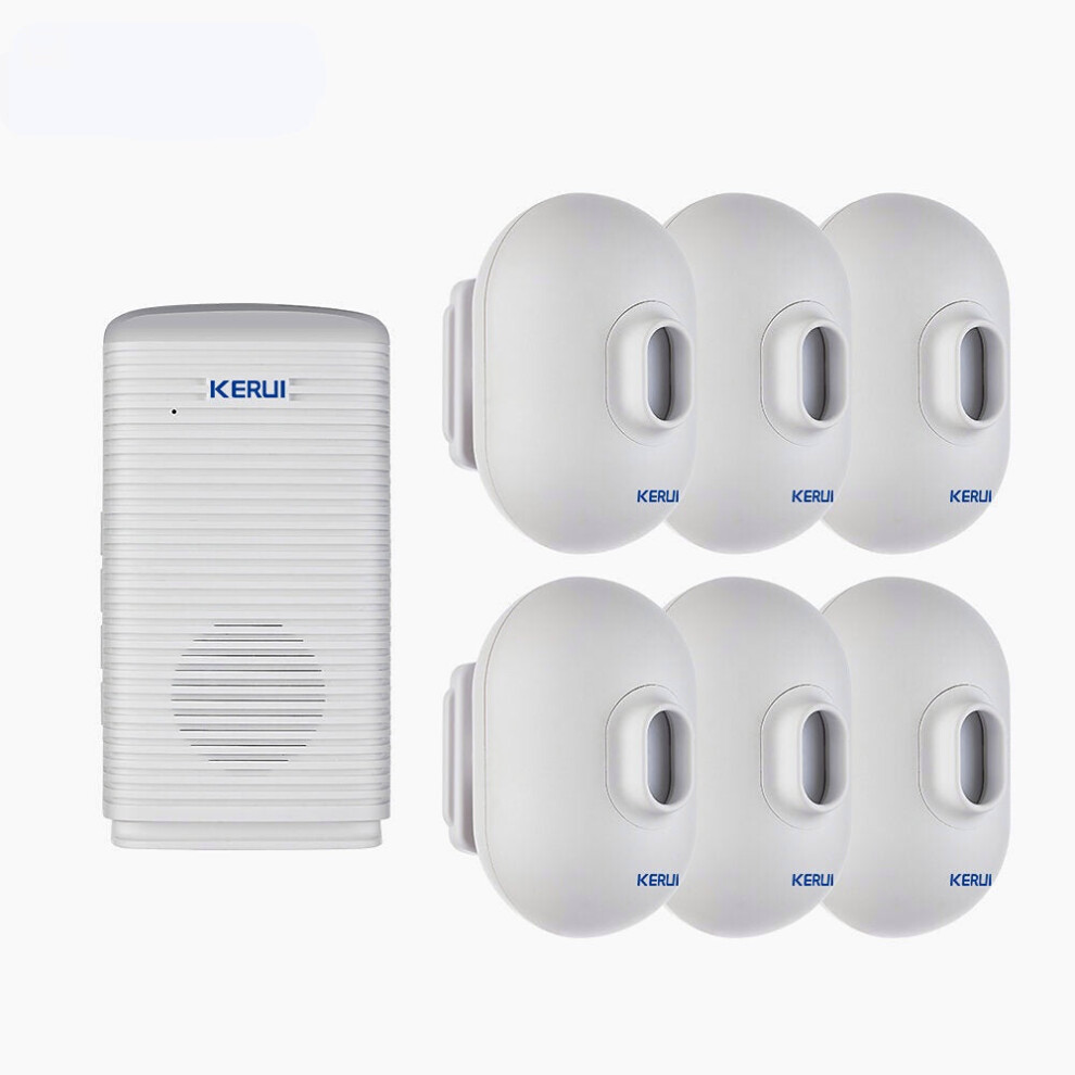(White) Wireless PIR Motion Sensor Home Security Alarm System Waterproof Outdoor Motion Detector Garage Burglar Alarm