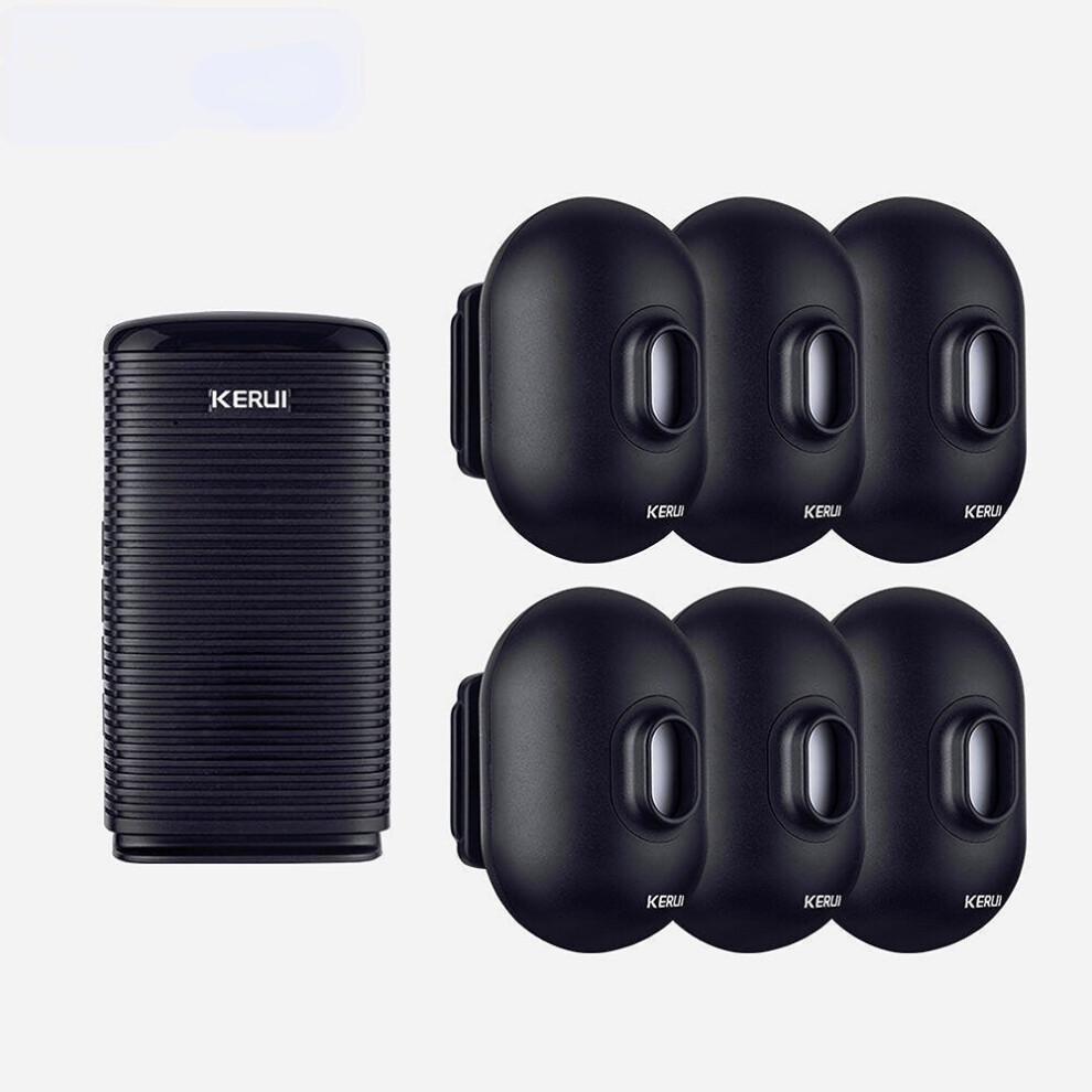 (Black) Wireless PIR Motion Sensor Home Security Alarm System Waterproof Outdoor Motion Detector Garage Burglar Alarm