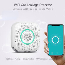 (US Plug) Smart Home Gas Detector WIFI Voice Prompt Gas Sensor for Alarm System