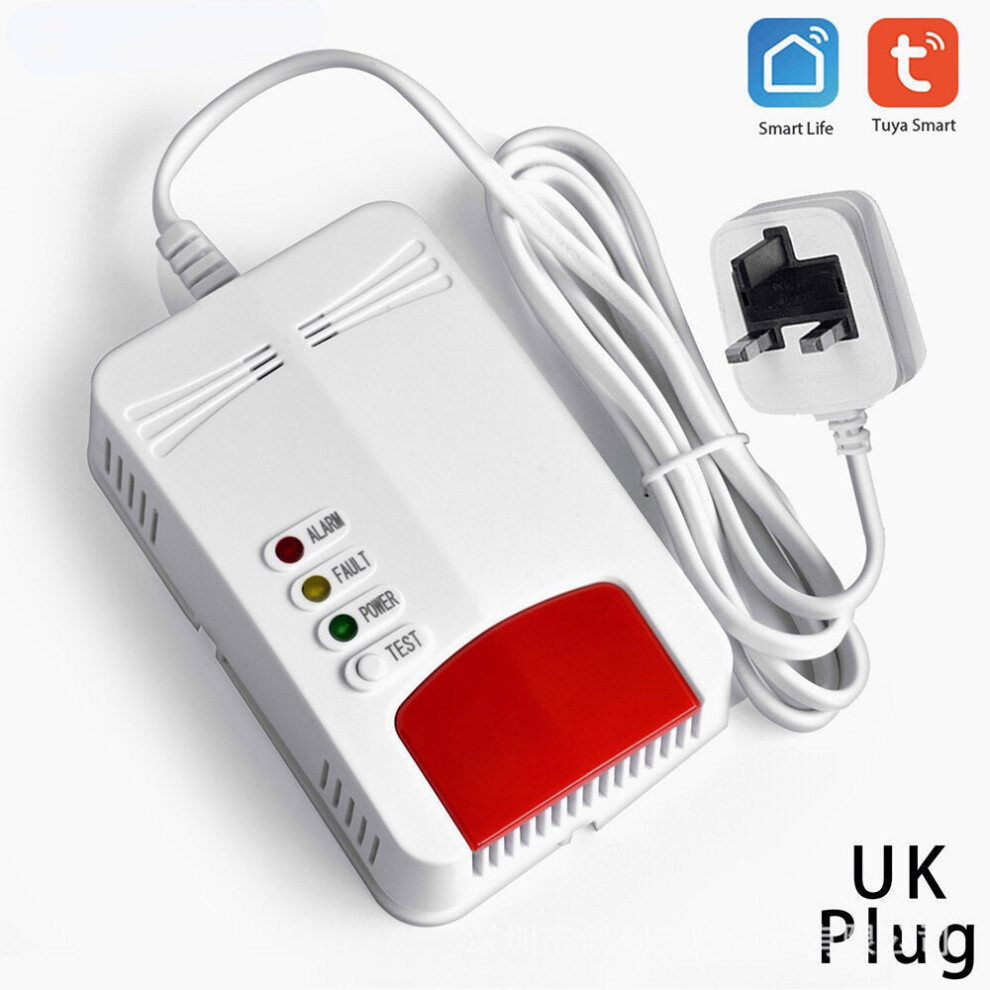 (UK Plug) WIFI Gas Detector APP Notification Gas Alarm Sensor For Smart Home Kit Remote Alarm Eco-System