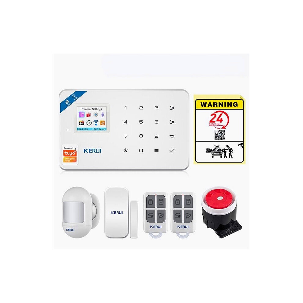 (Set 1) Smart WIFI GSM Security Alarm System Burglar Motion Detector Smoke Door Window Sensor Works with Alexa Home