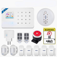 (Set 8) Smart WIFI GSM Security Alarm System Burglar Motion Detector Smoke Door Window Sensor Works with Alexa Home