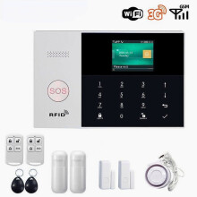 (AU Plug, Type 3) WIFI Alarm System Card APP Remote Control Wireless Home Security Smart Home Alarm Kits