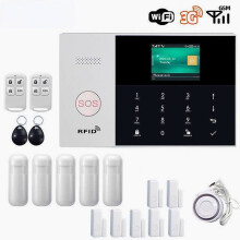 (AU Plug, Type 4) WIFI Alarm System Card APP Remote Control Wireless Home Security Smart Home Alarm Kits