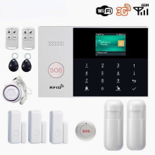 (AU Plug, Type 2) WIFI Alarm System Card APP Remote Control Wireless Home Security Smart Home Alarm Kits