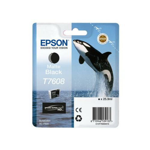 Epson T7608 MATTE BLACK INK CART - 25 9ML