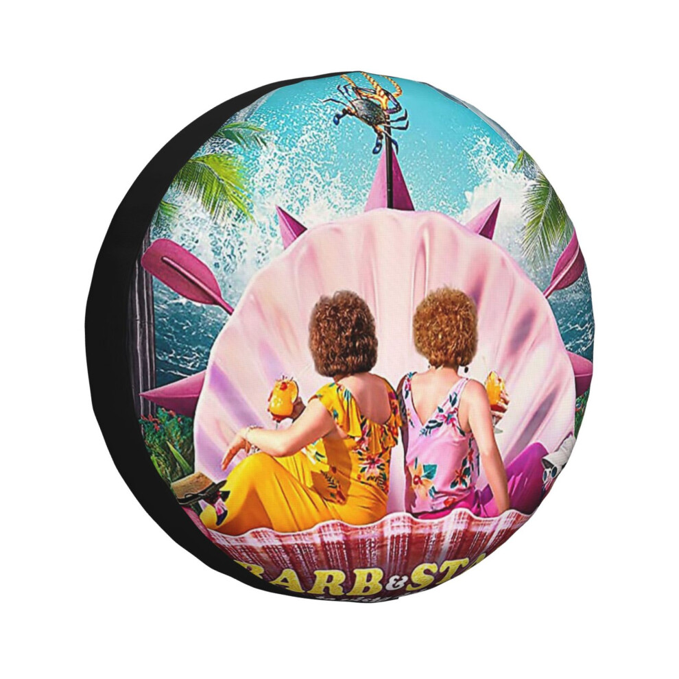 (Barb And Star Go To Vista Del Mar Poster_5268) Spare Tire Cover For Rv Trailer, Waterproof Wheel Covers Protectors Camper Fit For Jeep Wrangler Rv Su 6931076063931