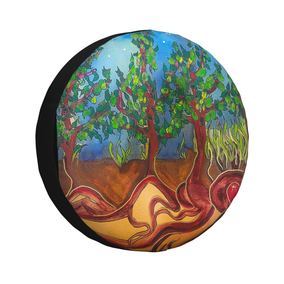 Bearlad (Before Mountains Watercolor Art_7569) Spare Tire Cover For Rv Trailer, Waterproof Wheel Covers Protectors Camper Fit For Jeep Wrangler Rv Suv Van Tru